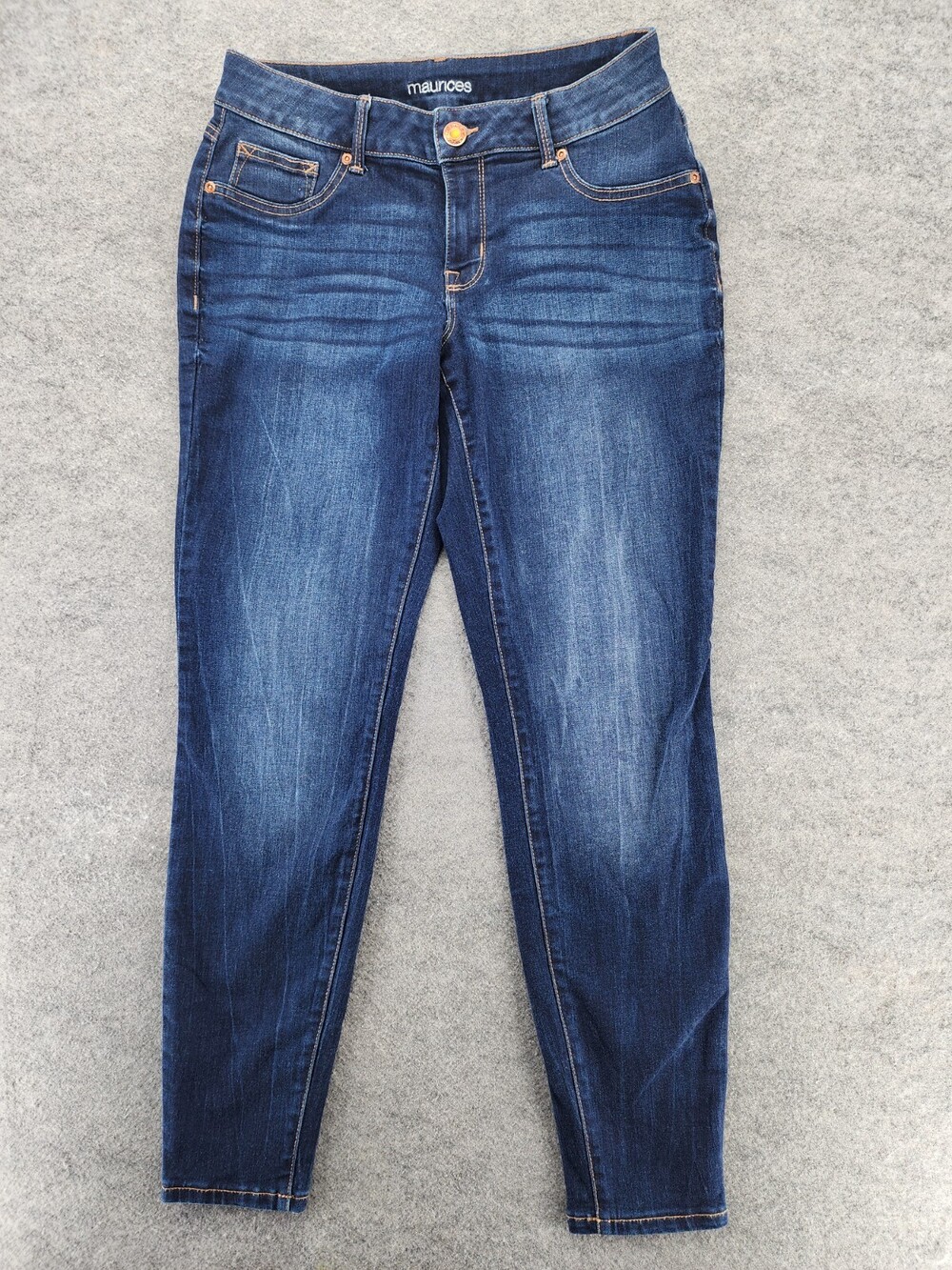 Maurices Jeans Womens Medium Ankle Blue Denim Mid Rise 29x30"